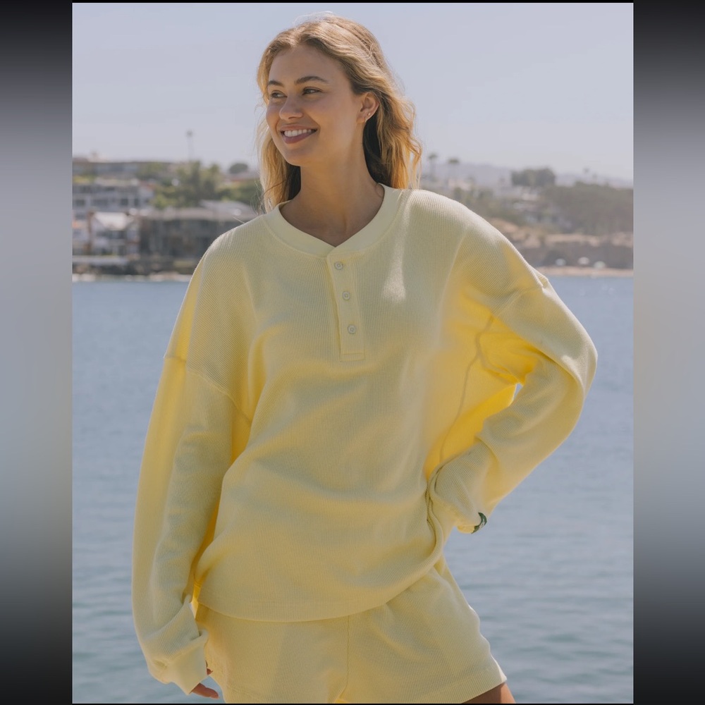 Daily Drills - Oversized Thermal Henley Set